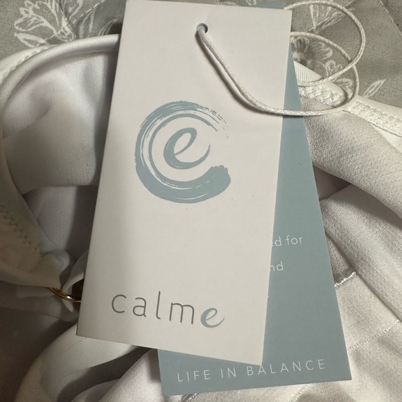 CALME by Johnny Was White Tank One Piece, Size Small (v) - Picture 7 of 8